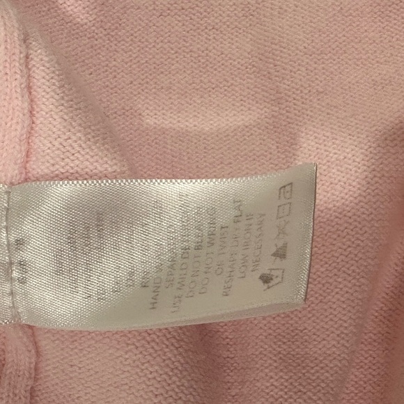 Quacker Factory Pink Sweater White Satin Collar Embellished Pearls Event Sz 1X - Picture 10 of 11